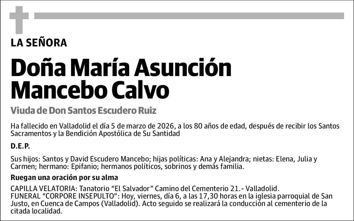 María Asunción Mancebo Calvo