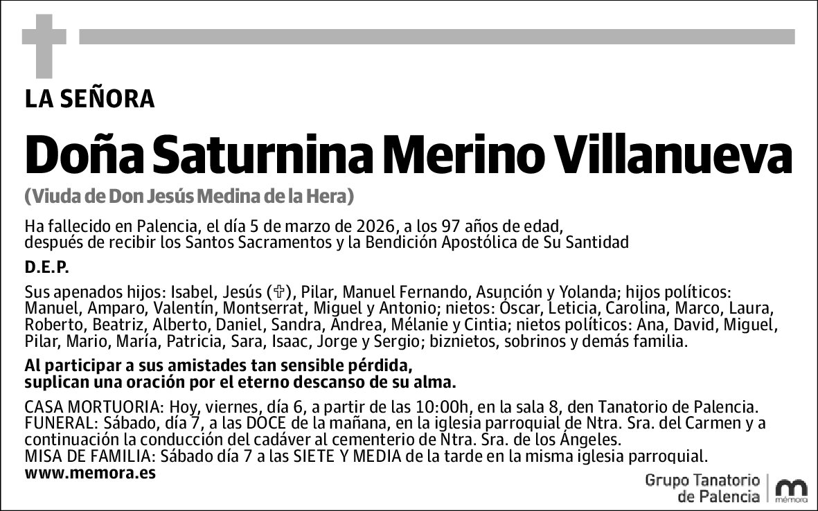 Saturnina Merino Villanueva