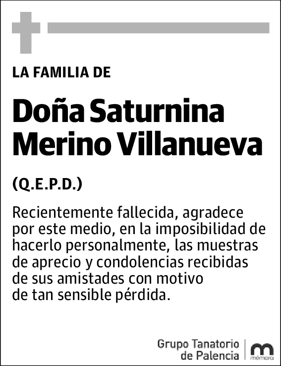Saturnina Merino Villanueva