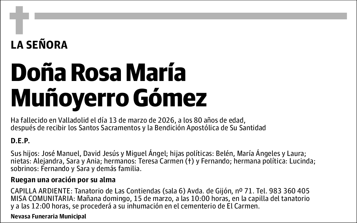 Rosa María Muñoyerro Gómez