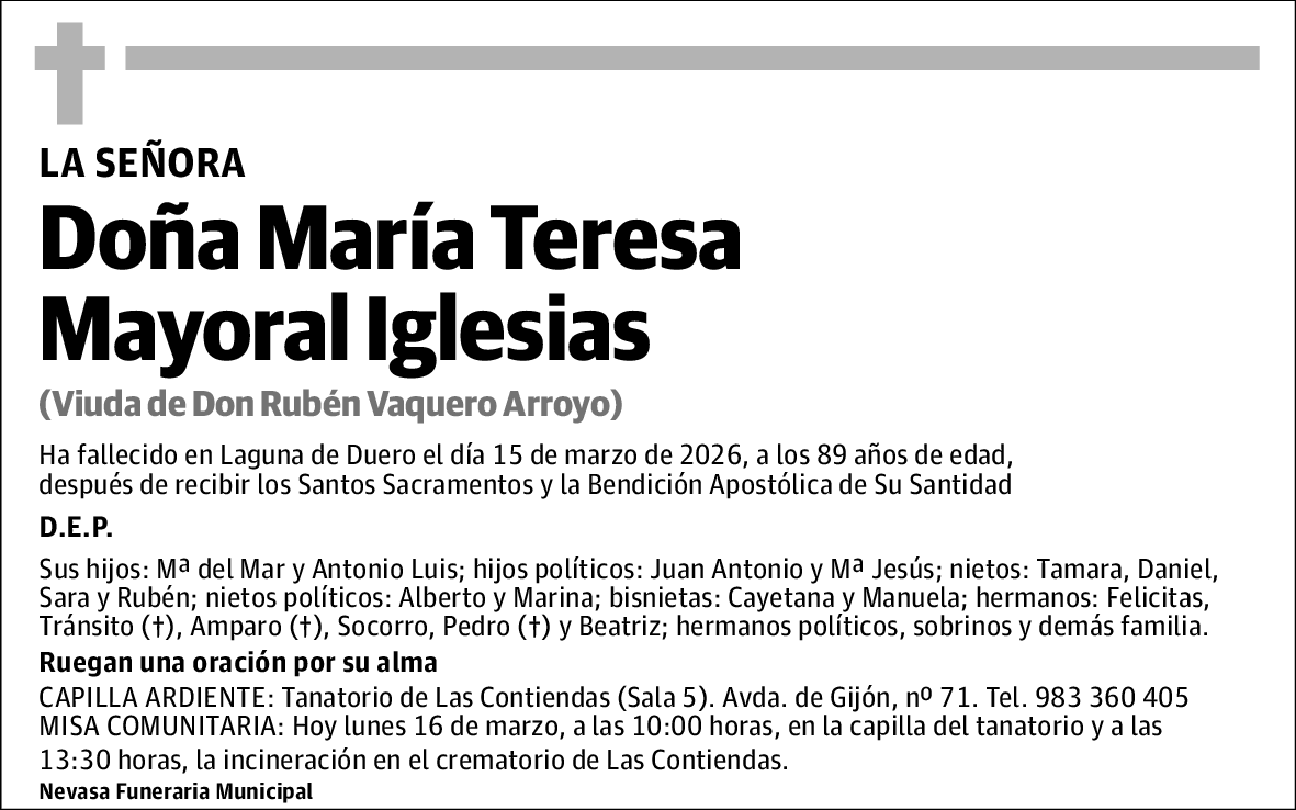 Marái Teresa Mayoral Iglesias