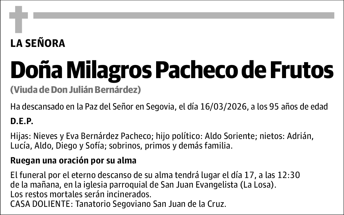 Milagros Pacheco de Frutos