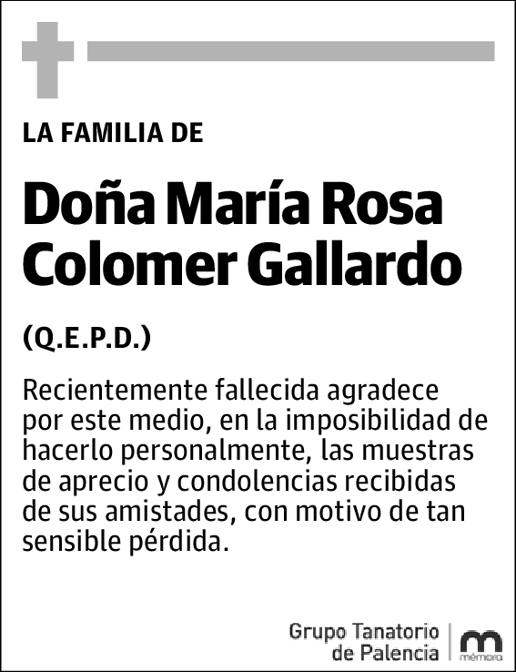María Rosa Colomer Gallardo