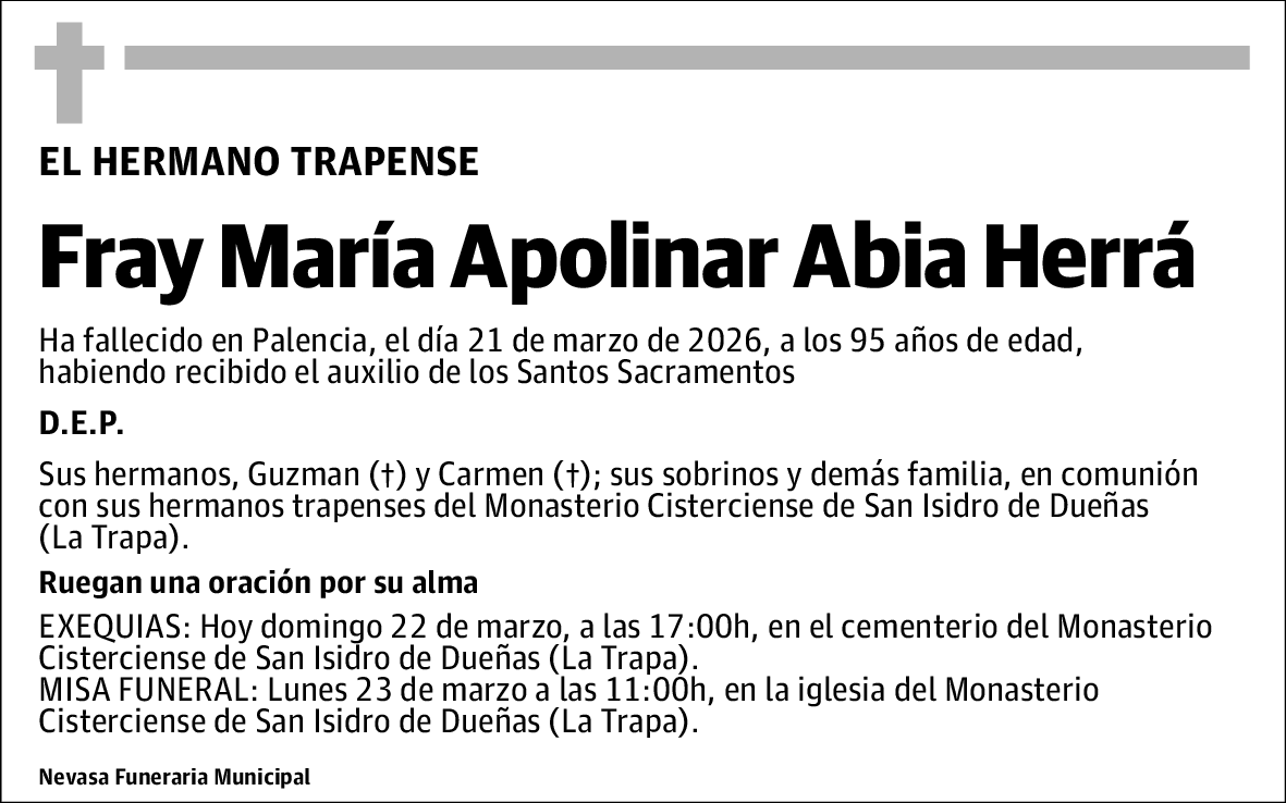 Fray María Apolinar Abia Herrá