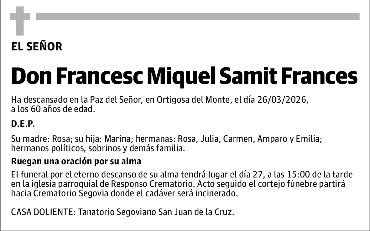 Francesc Miquel Samit Frances