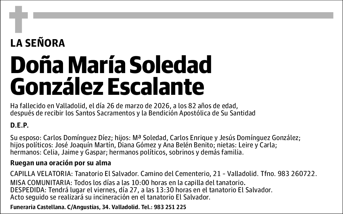 Mª Soledad González Escalante