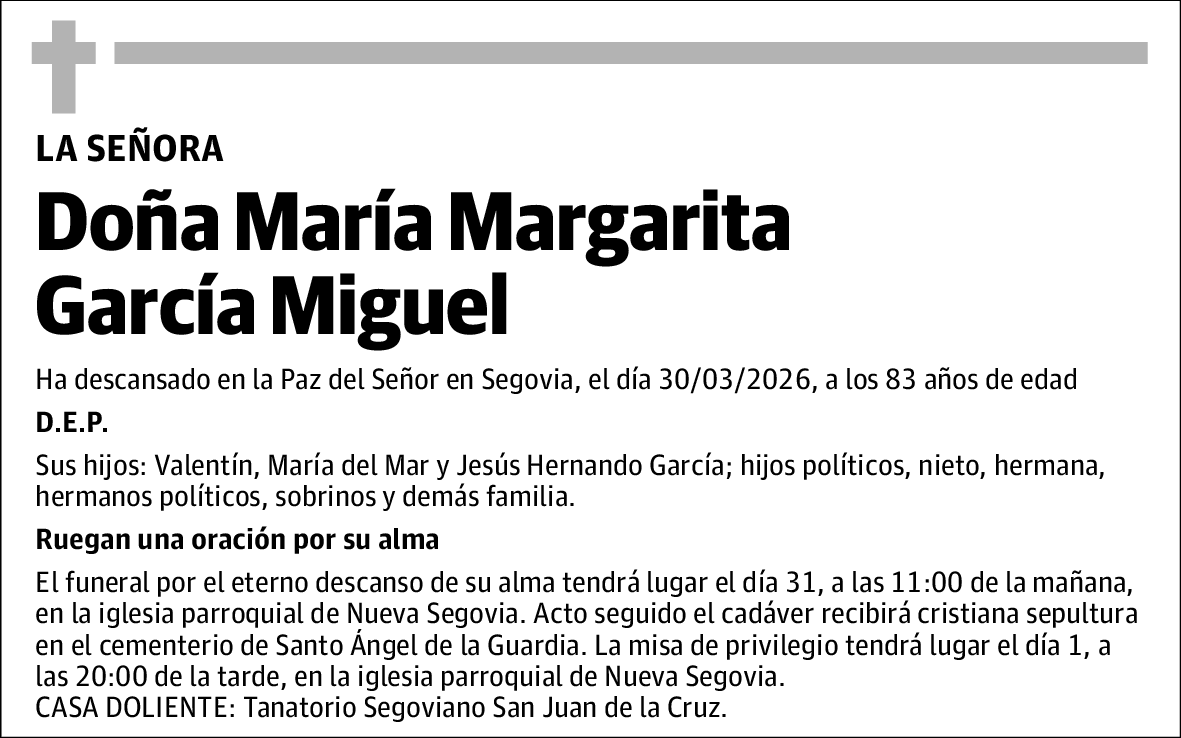 María Margarita García Miguel
