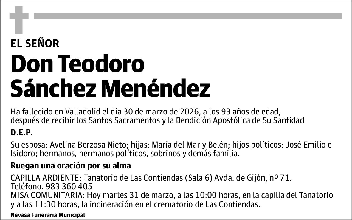 Teodoro Sánchez Menéndez