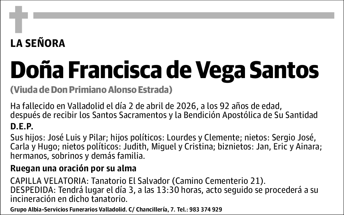 Francisca de Vega Santos