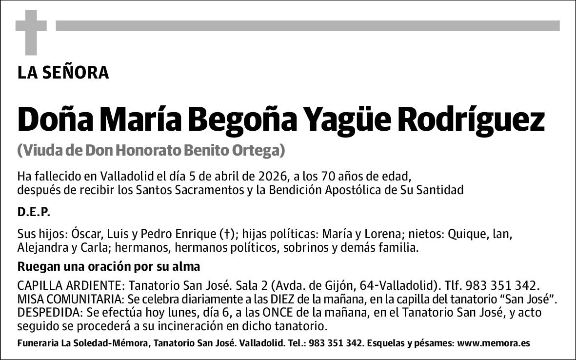 María Begoña Yagüe Rodríguez