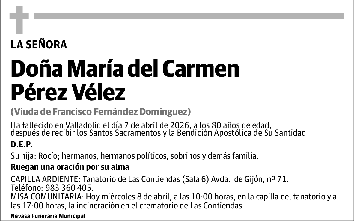 María del Carmen Pérez Vélez