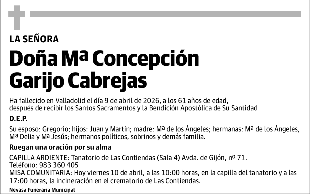 Mª Concepción Garijo Cabrejas