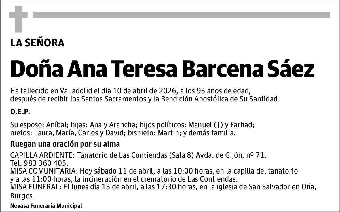 Ana Teresa Barcena Sáez