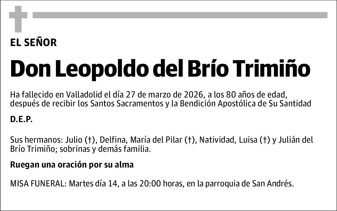Don Leopoldo del Brío Trimiño