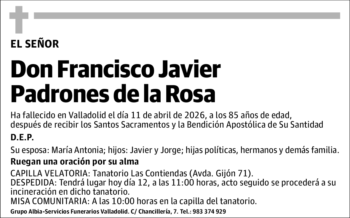 Francisco Javier Padrones de la Rosa