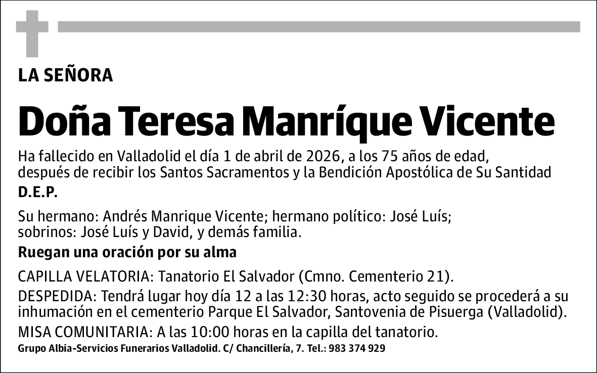 Teresa Manrique Vicente