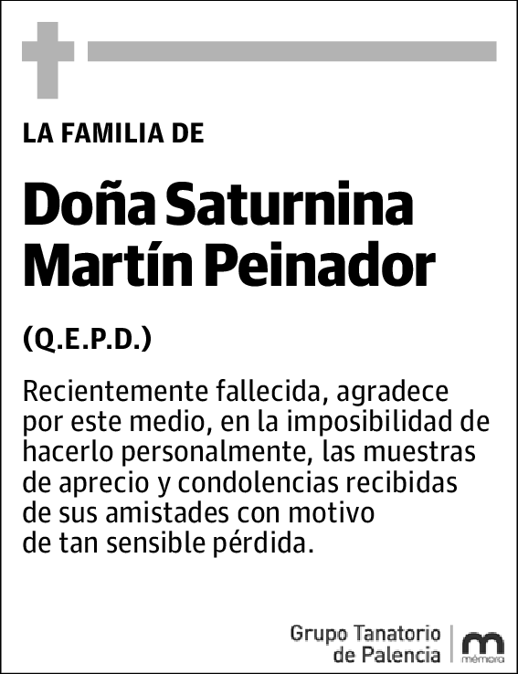 Saturnina Martín Peinador