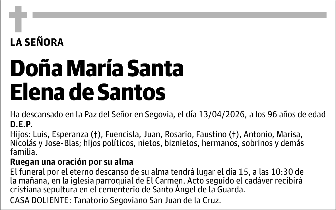María Santa Elena de Santos