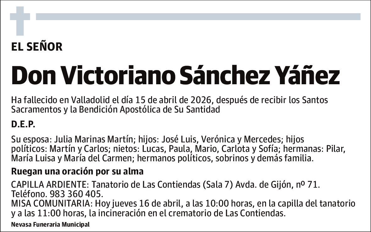 Victoriano Sánchez Yáñez