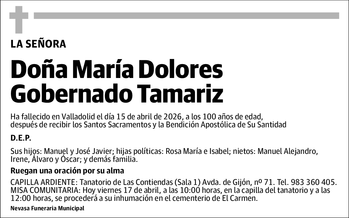 María Dolores Gobernado Tamariz
