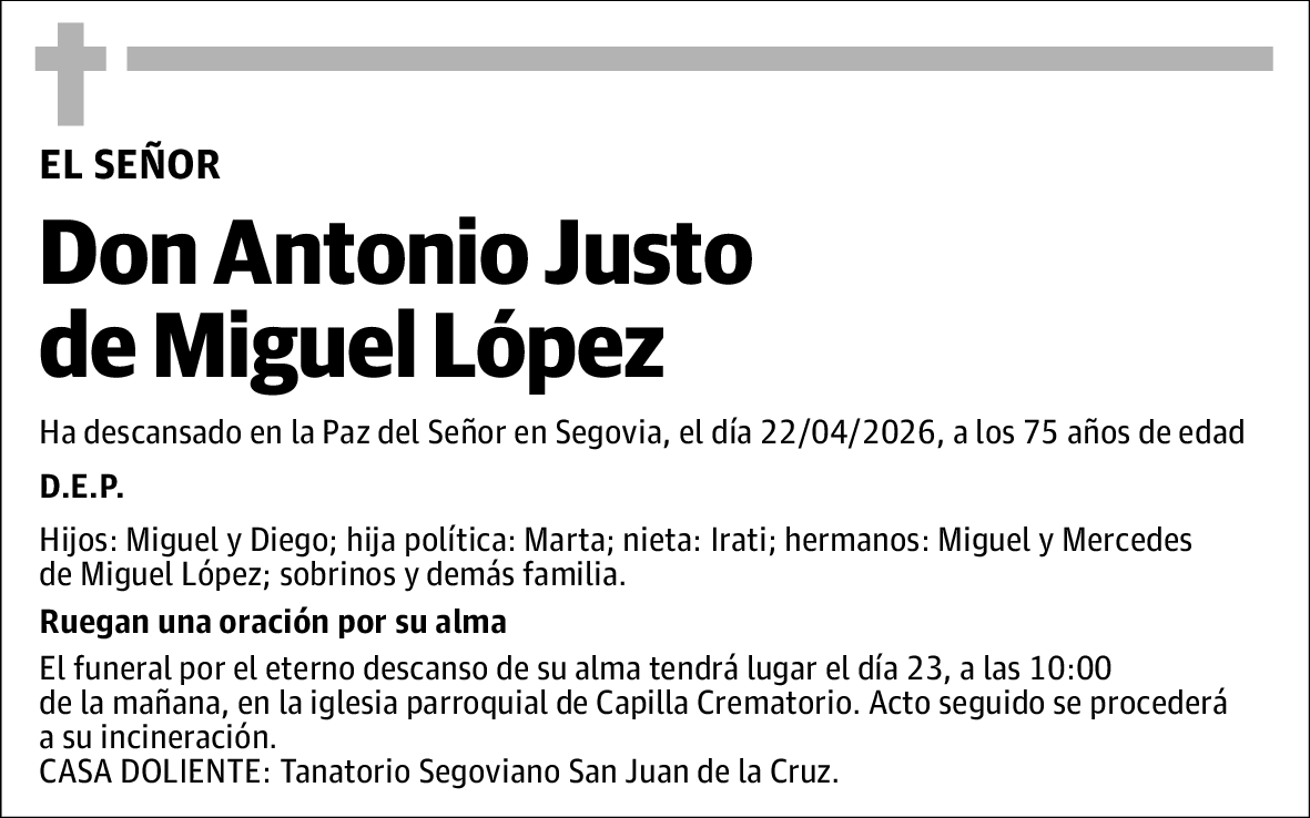 Antonio Justo de Miguel López