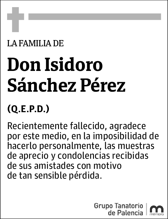 Isidoro Sánchez Pérez