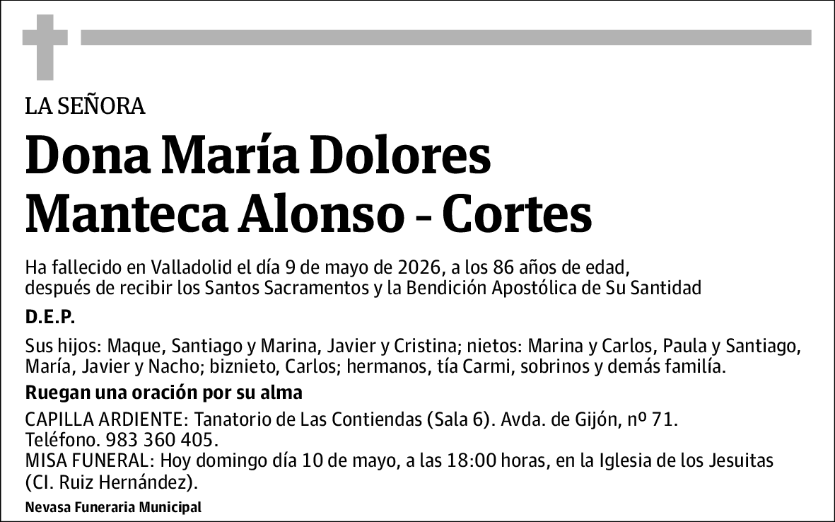 María Dolores Manteca Alonso Cortés