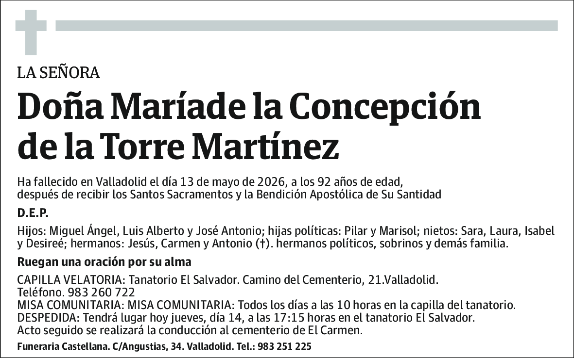 María de la Concepción de la Torre Martínez