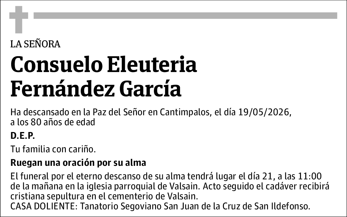 Consuelo Eleuteria Fernández García