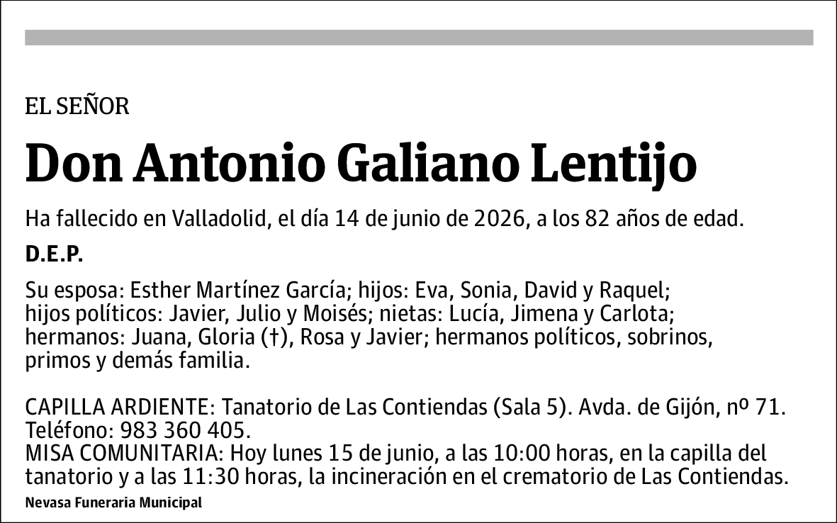 Antonio Galiano Lentijo