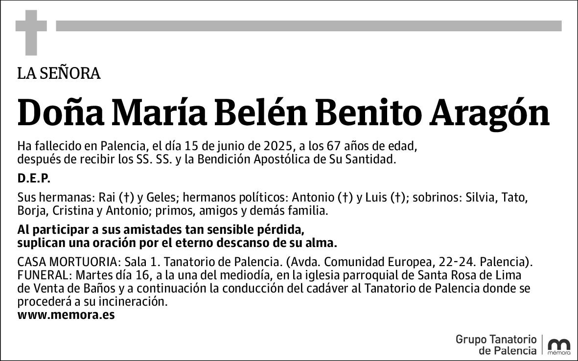 Maria Belén Benito Aragón