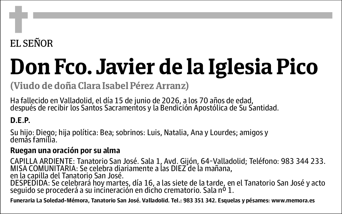 Francisco Javier de la Iglesia Pico