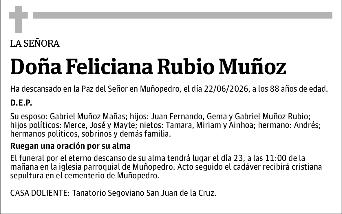 Feliciana Rubio Muñoz