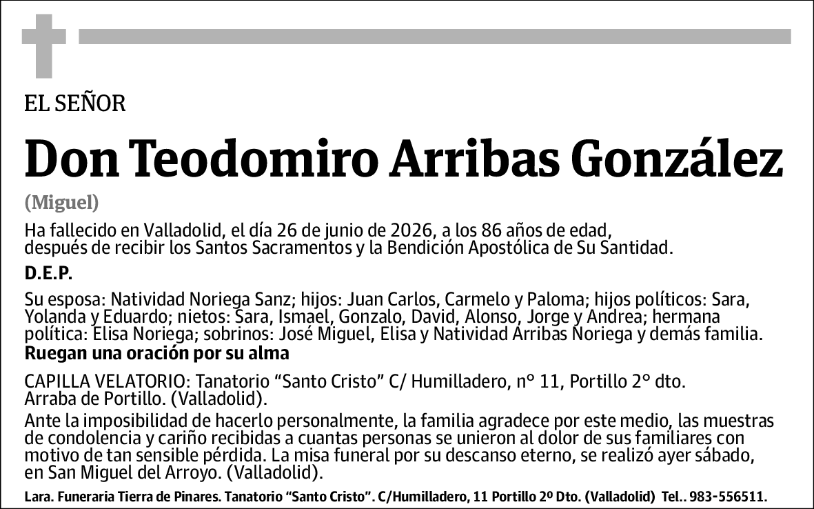 Teodomiro Arribas González