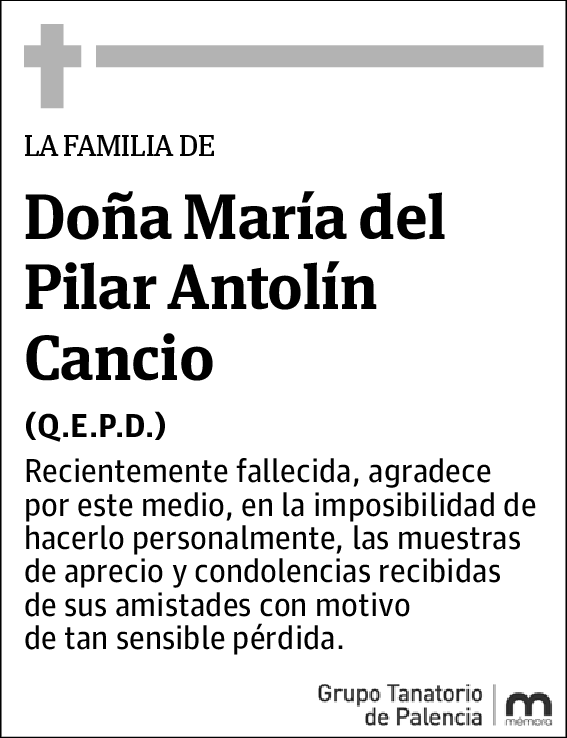 María del Pilar Antolín Cancio