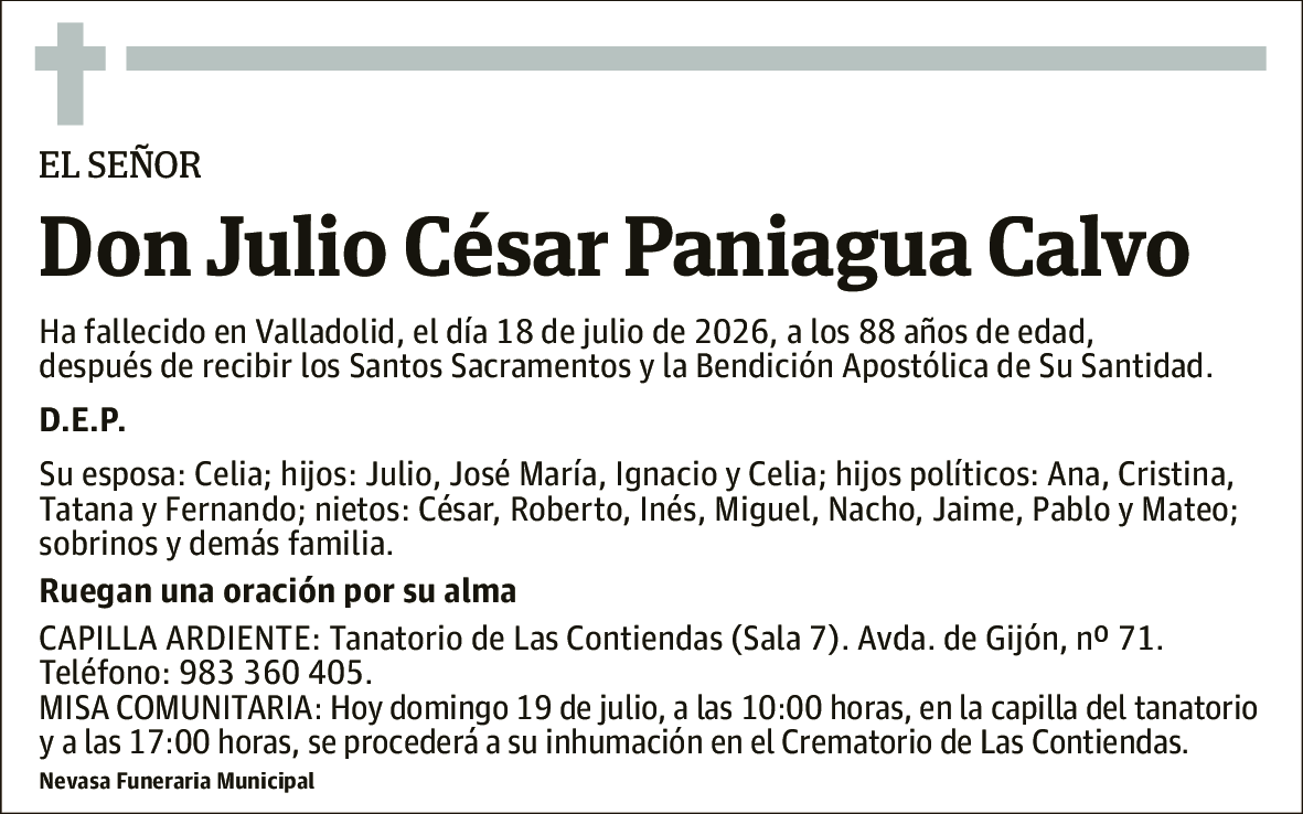 Julio César Paniagua Calvo
