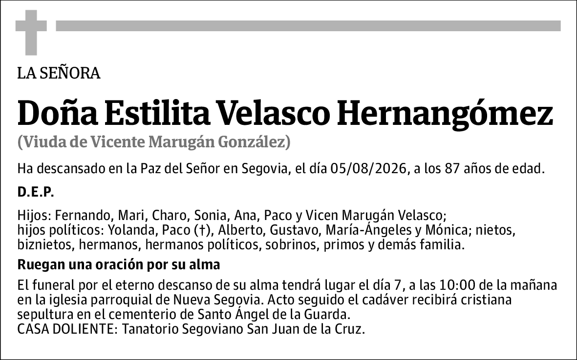 Estilita Velasco Heranangómez