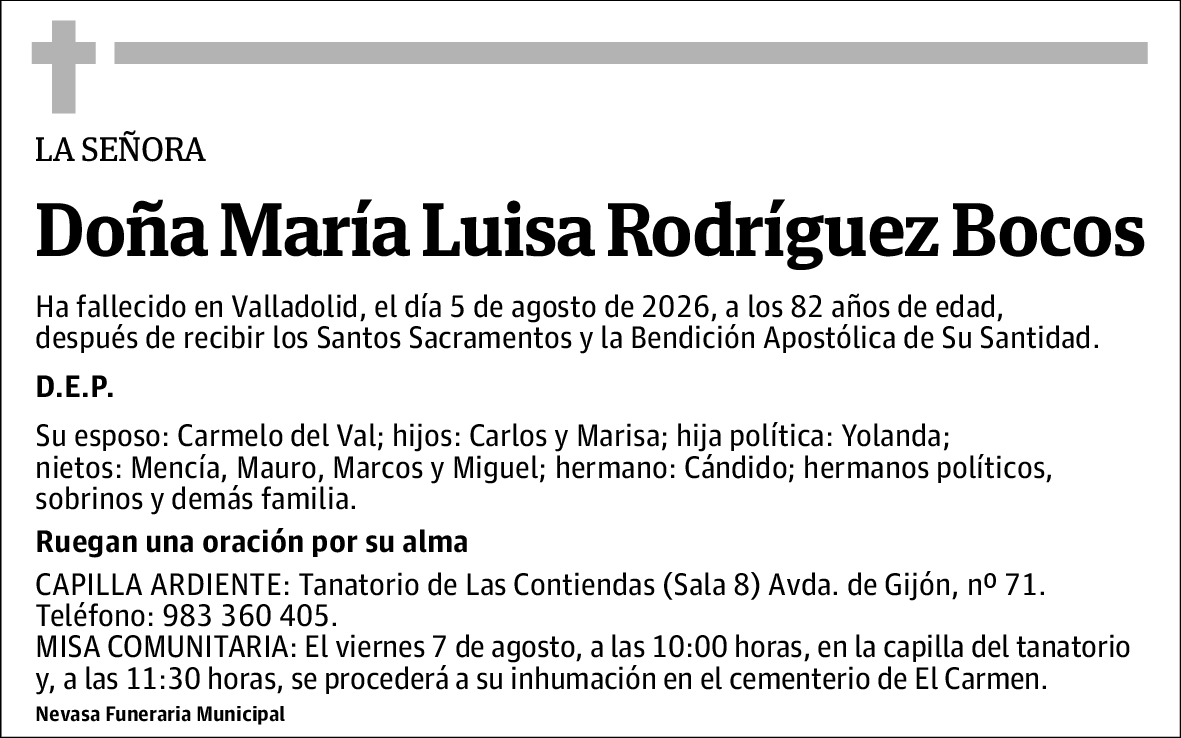 María Luisa Rodríguez Bocos