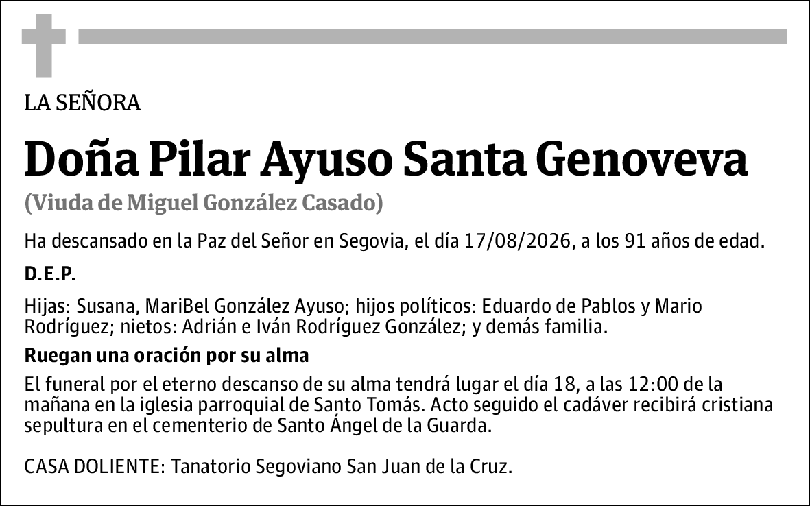 Pilar Ayuso Santa Genoveva