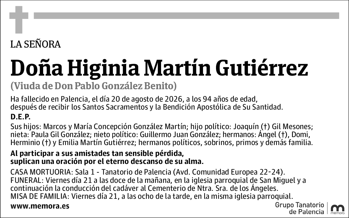 Higinia Martín Gutiérrez