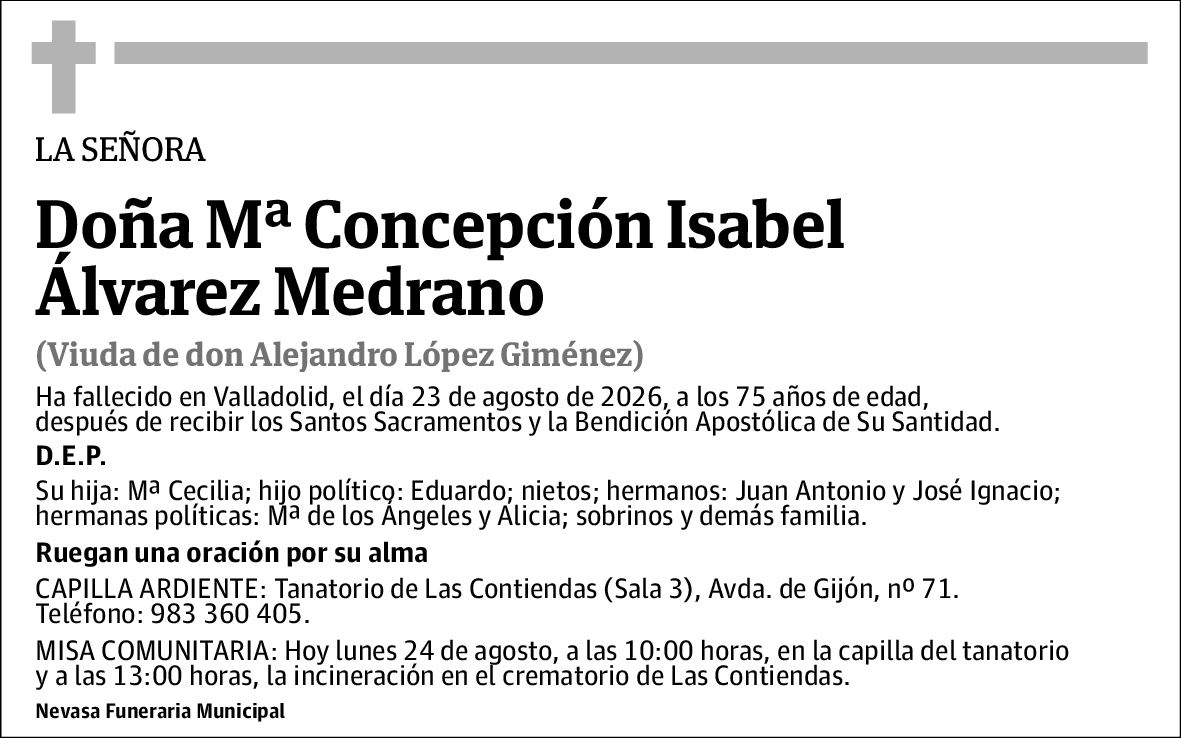 Mª Concepción Isabel Álvarez Medrano
