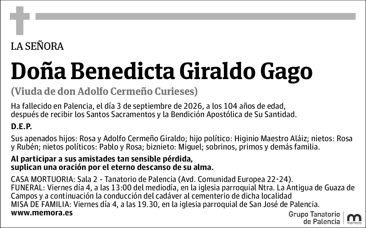 Benedicta Giraldo Gago