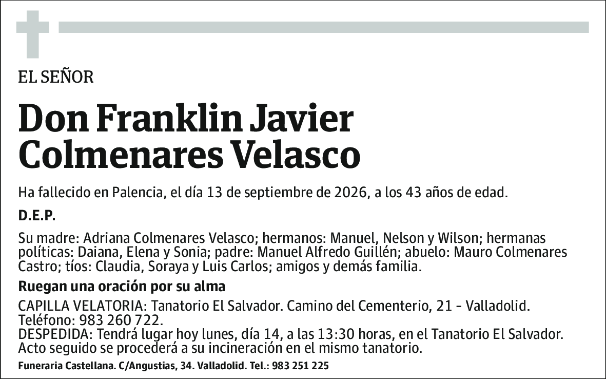 Franklin Javier Colmenares Velasco