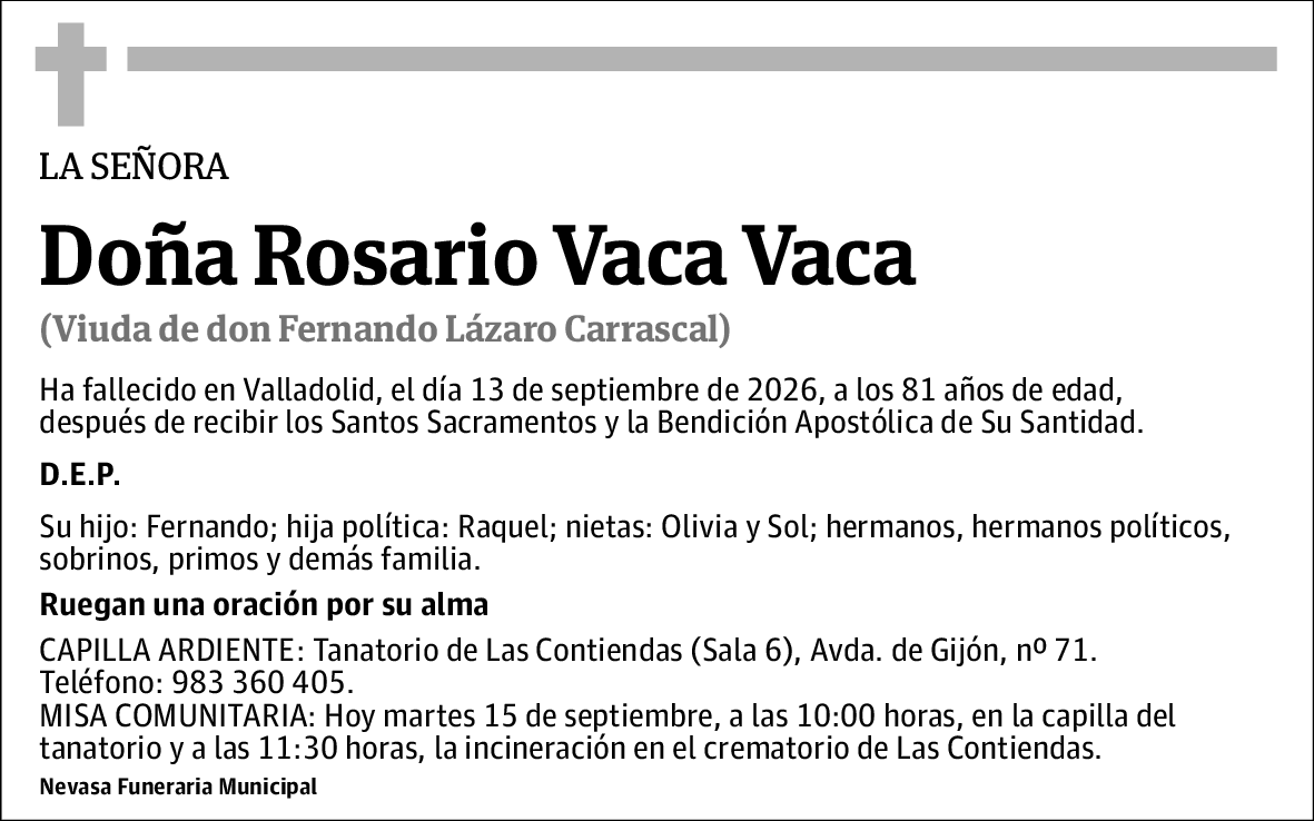 Rosario Vaca Vaca