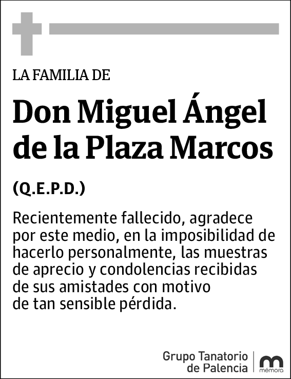 Miguel Ángel de la Plaza Marcos