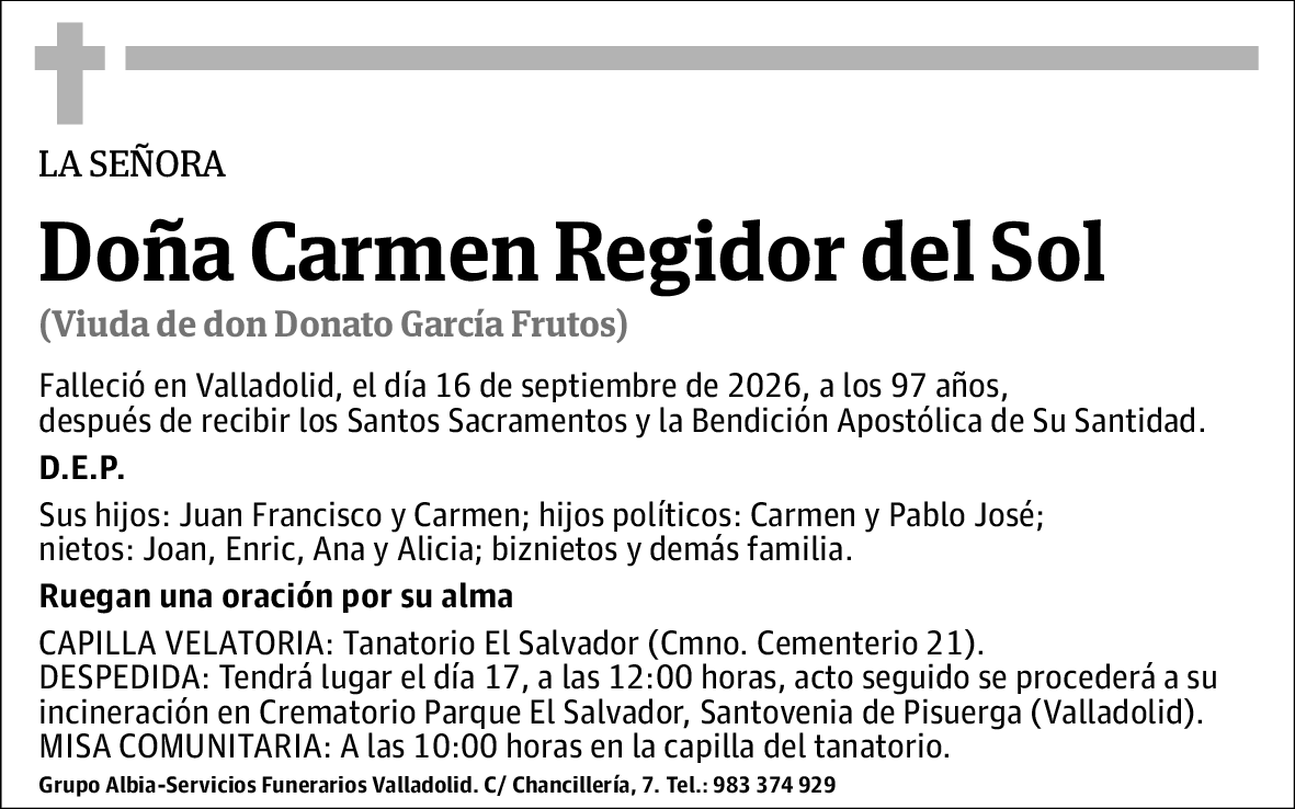 Carmen Regidor del Sol
