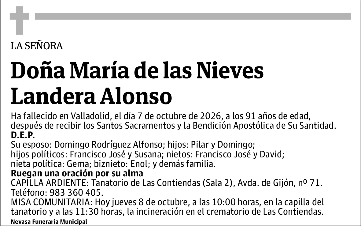 María de las Nieves Landera Alonso