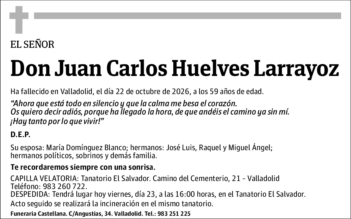 Juan Carlos Huelves Larrayoz