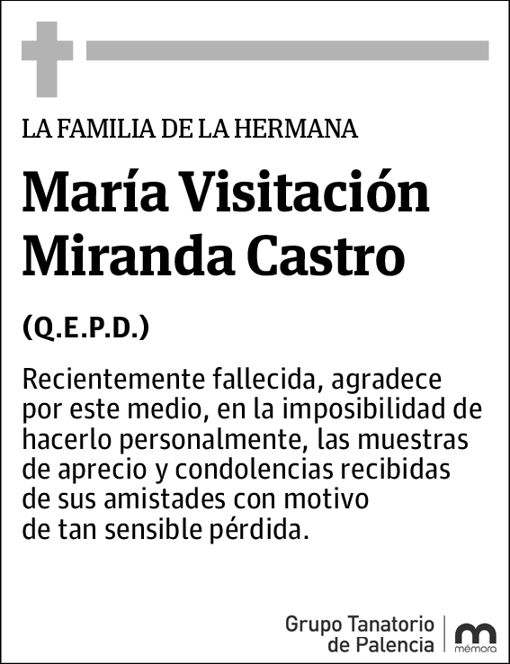 María Visitación Miranda Castro