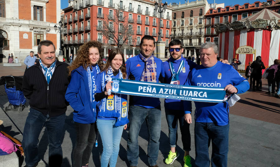 Los aficionados del Oviedo, en Valladolid